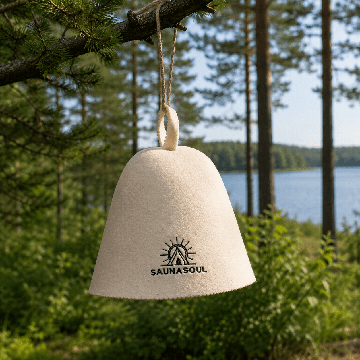 Czapka do sauny PREMIUM - 100% wełna australijska - Sauna Soul