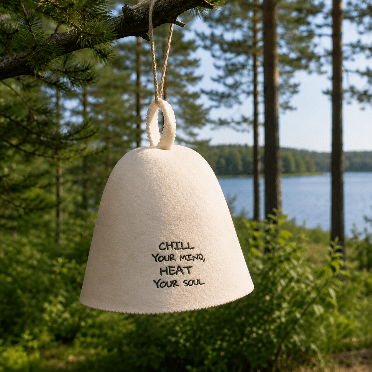 Czapka do sauny PREMIUM - 100% wełna australijska - Sauna Soul