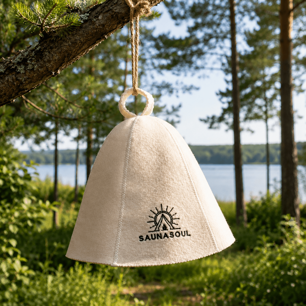 Czapka do sauny - 100% naturalna wełna owcza - Sauna Soul