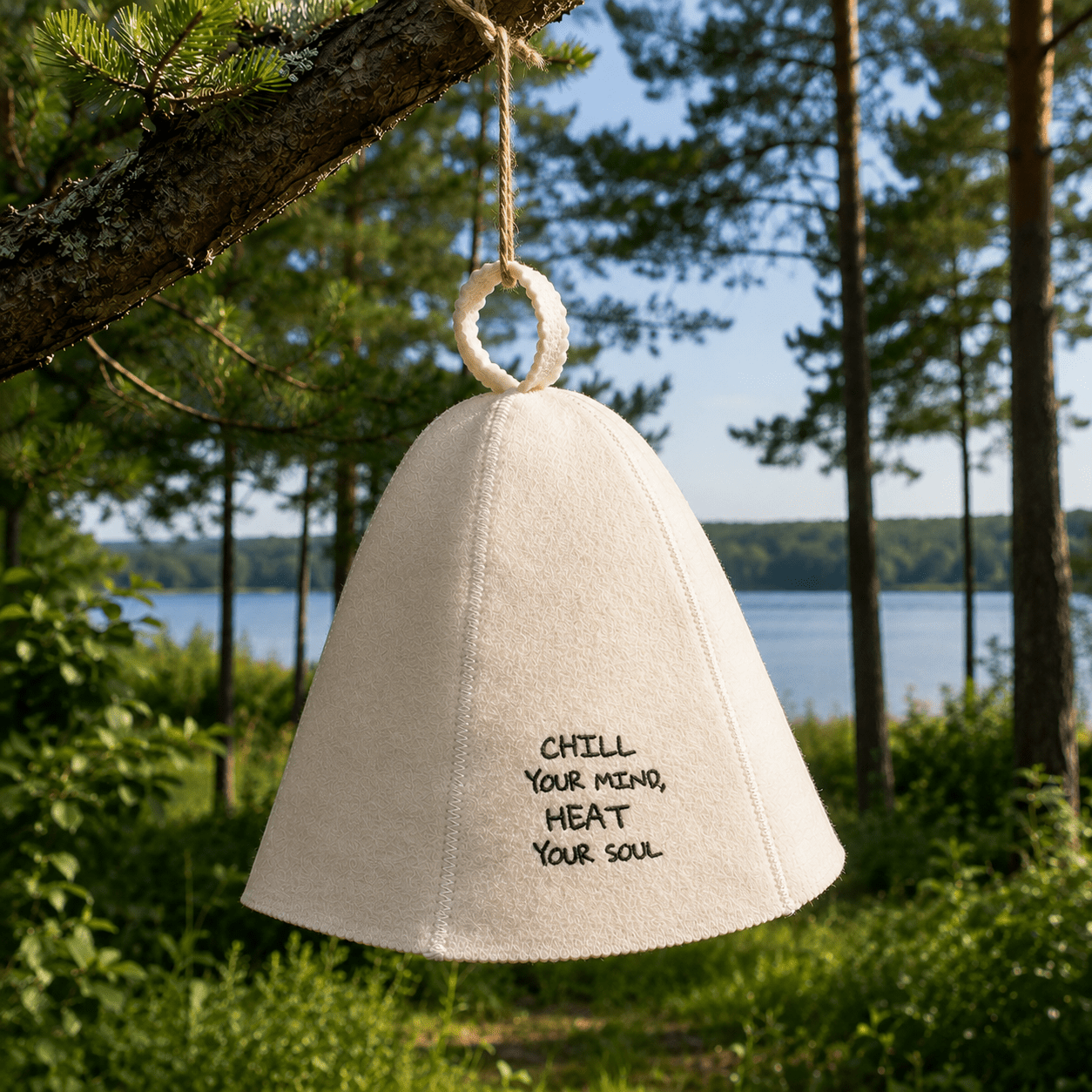 Czapka do sauny - 100% naturalna wełna owcza - Sauna Soul