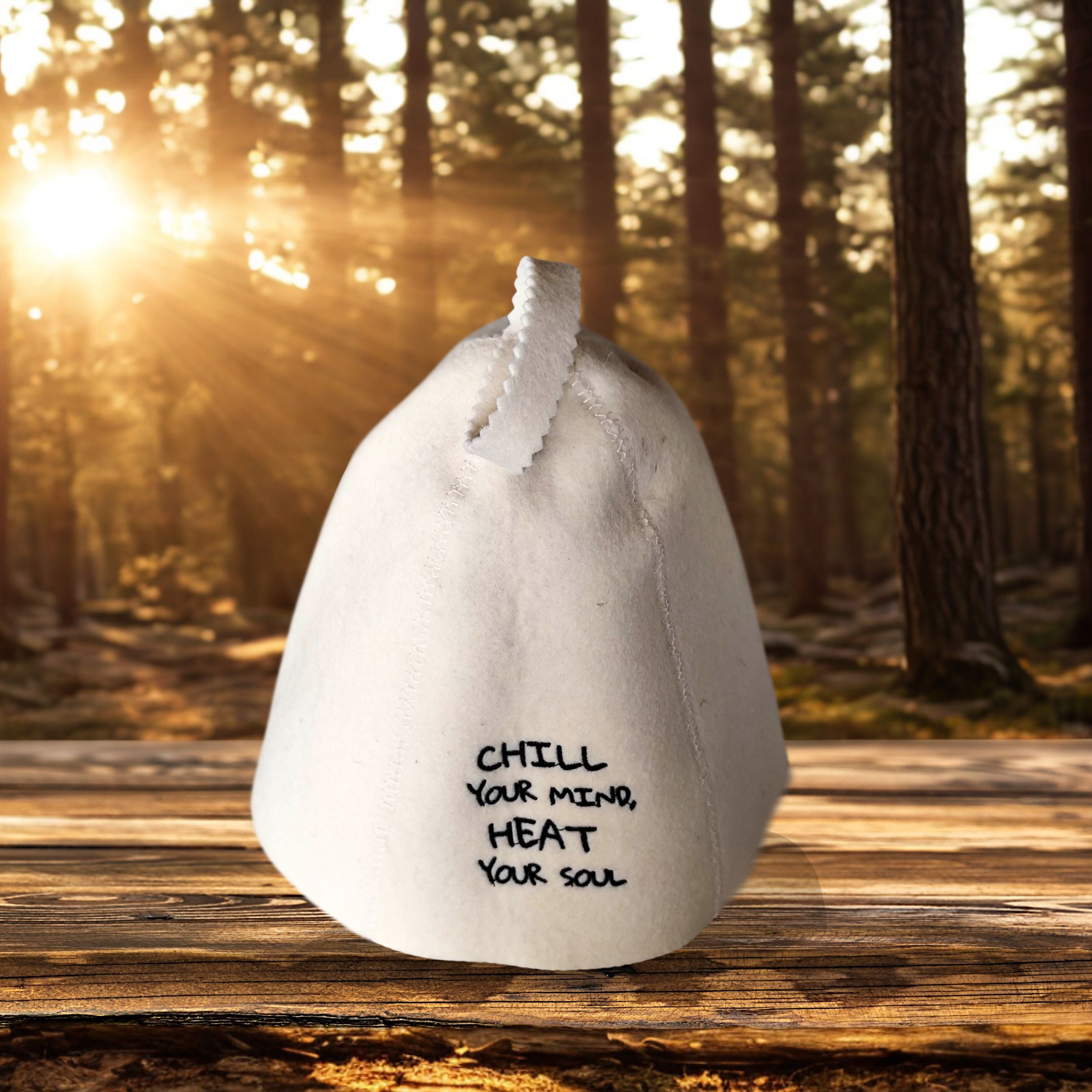 Czapka do sauny - 100% naturalna wełna owcza